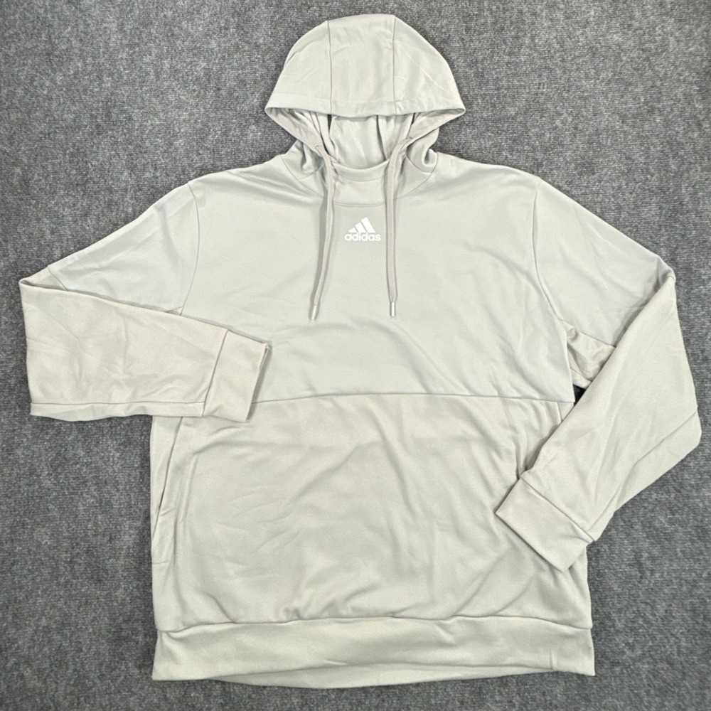 Adidas Team Issue Pullover Hoodie Mens 2XL Gray AEROREADY FQ0153 NWT